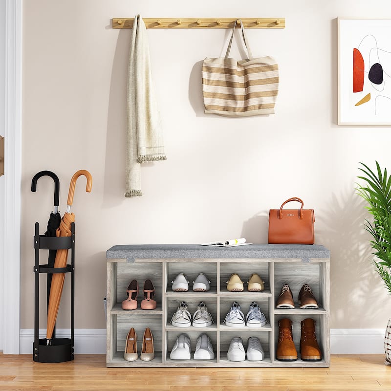 Shoe Storage Bench Cubby Organizer for Entryway