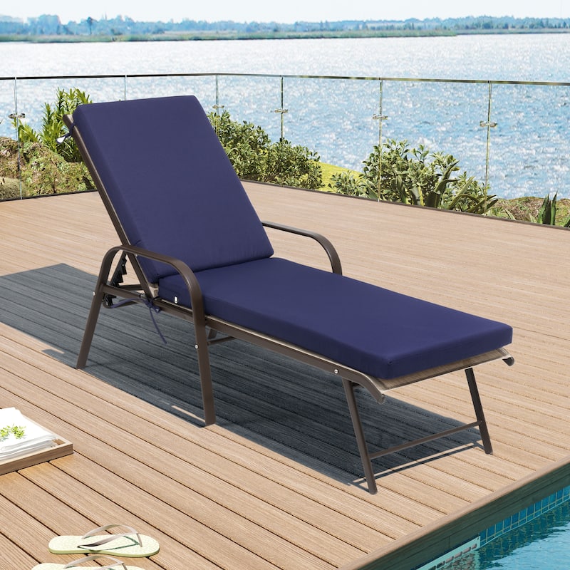 Pellebant Outdoor Patio Chaise Lounge Cushion