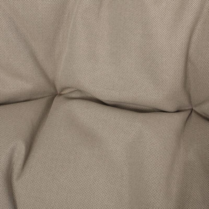 Roomfitters Hanging Wicker Egg Chair, Teardrop Rattan Swing Seat with Soft Tan Cushion and Steel Chain for Patio