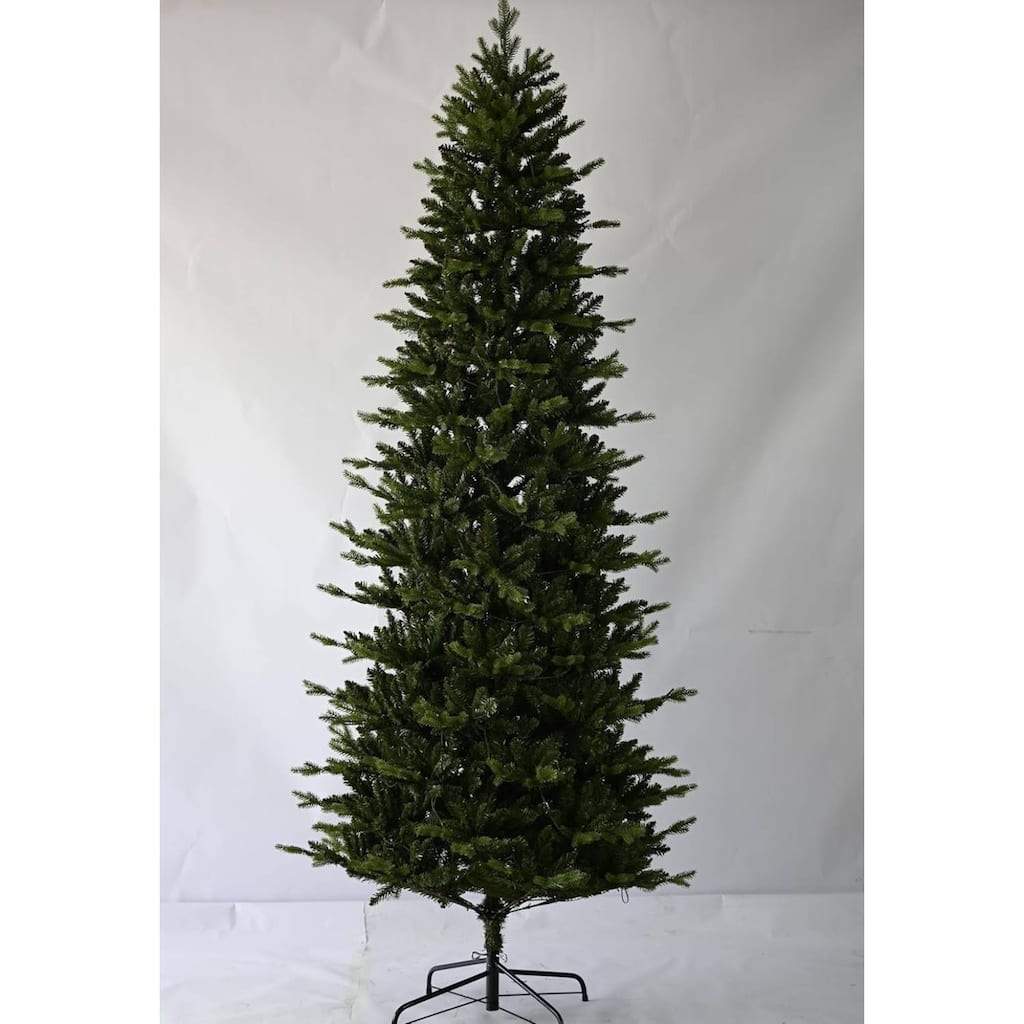 7.5Ft Pre-Lit Slim Christmas Pencil Xmas Tree, - 7.5 ft