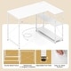 preview thumbnail 19 of 31, Costway L-Shaped Computer Desk with Power Outlets Adjustable shelf