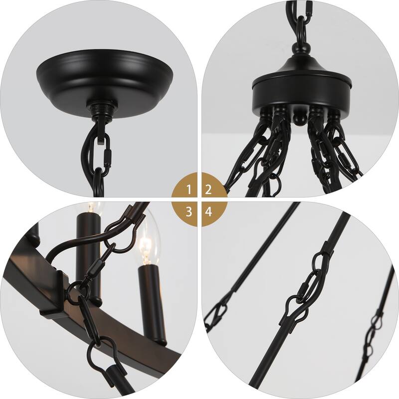 60 in. 54-Light 2 Tier Extra Large Farmhouse Wagon Wheel Chandelier