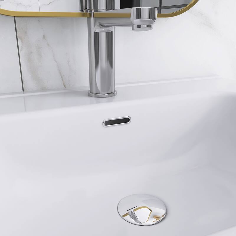 Floating Bathroom Vanity Integrated White Ceramic Sink