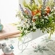 preview thumbnail 2 of 5, Glitzhome 12.5"L Easter Carrot Floral Wreath in Metal Wagon Centerpiece Table Decor