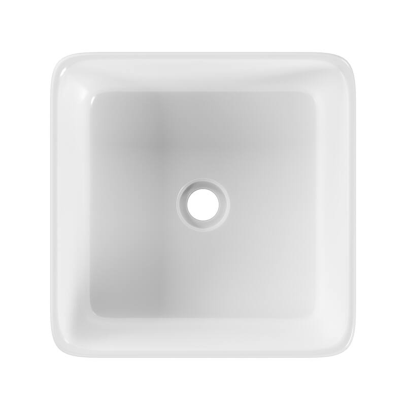 Swiss Madison SM-VS340 Adour 14-15/16" Square Ceramic Vessel Bathroom