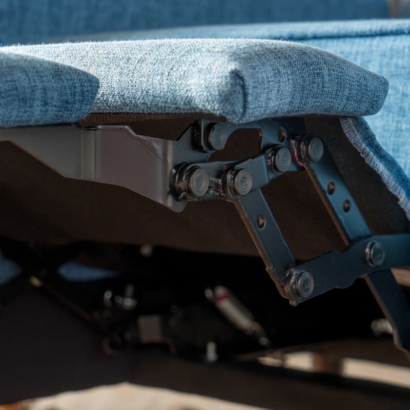 Mervynn Mid-Century Modern Button Tufted Fabric Recliner by Christopher Knight Home