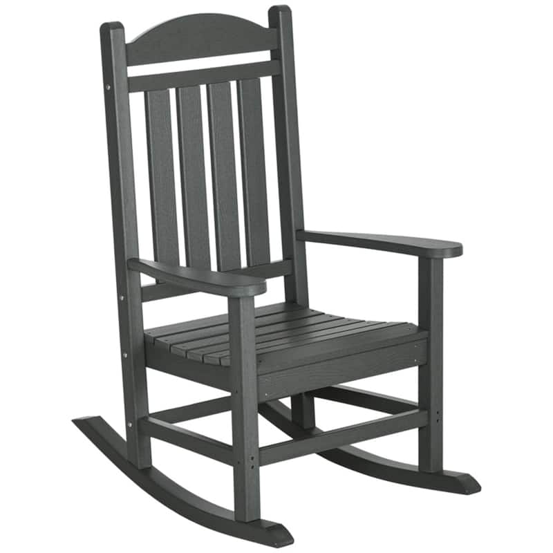 Outdoor Rocking Chair HDPE Weather Resistant Patio Garden Chair
