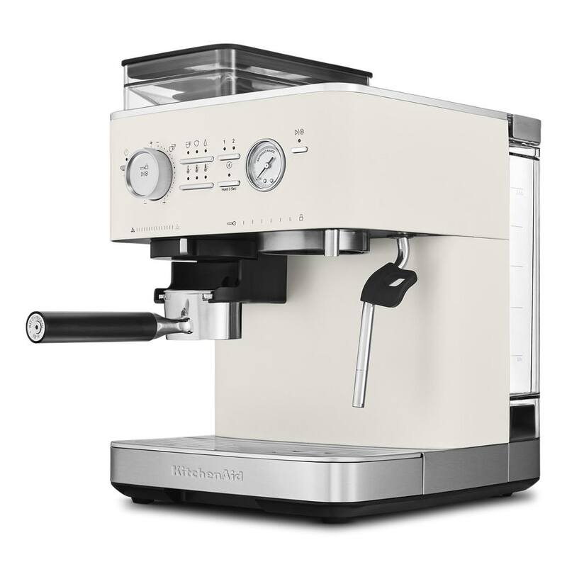 KitchenAid Semi Automatic Espresso Machine with Burr Grinder, KES6551 - Porcelain White