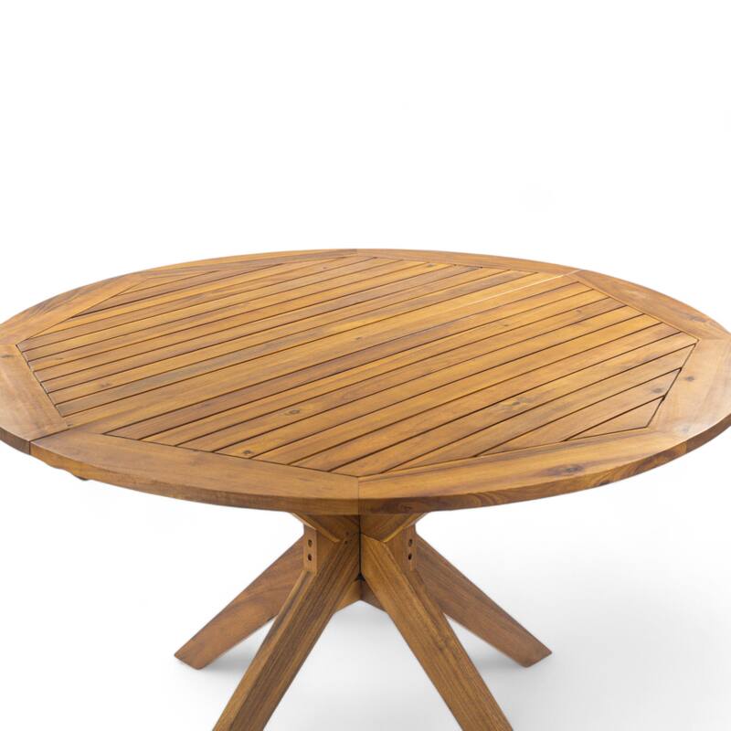 Stamford Outdoor Round Acacia Dining Table by Christopher Knight Home - 47.25" L x 47.25" W x 30.00" H
