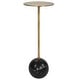 preview thumbnail 4 of 6, Uttermost Gimlet Brass Drink Table - 9"W x 22"H x 9"D