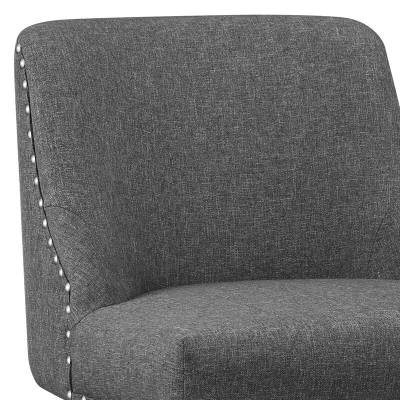 Modern 26 in. H Counter Height Bar Stools Upholstered 360 Free Swivel Counter Stools with Nailhead Trim