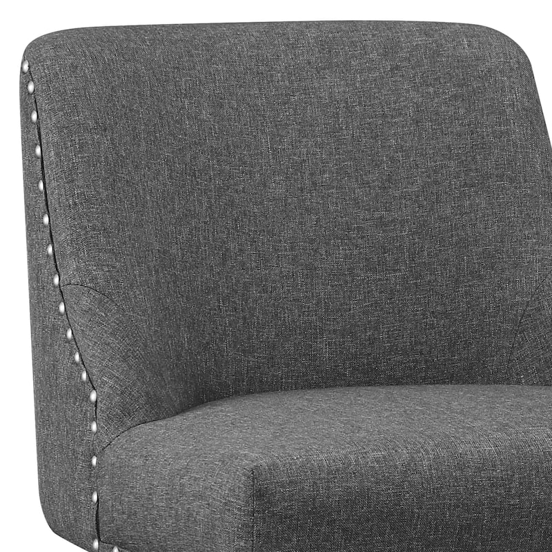 26 in. Counter Height Upholstered Wood Frame Swivel Bar Stool with Farbic Seat Set of 4 - 19.6"D x 19.6"W x 37"H