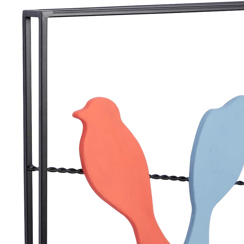 Metal Bird Wall Decor - Multi Colored - Roche River Decor