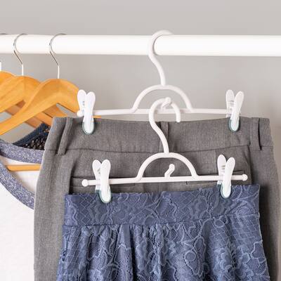 White 12-Pack Soft Touch Pant Hangers