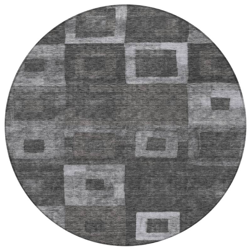 HomeRoots Geometric Transitional Rectangle Outdoor Rug