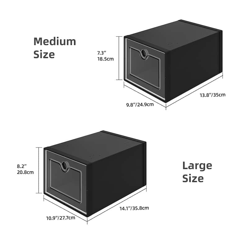 Moasis 12 pcs Plastic Shoe Box Set - 24Pcs