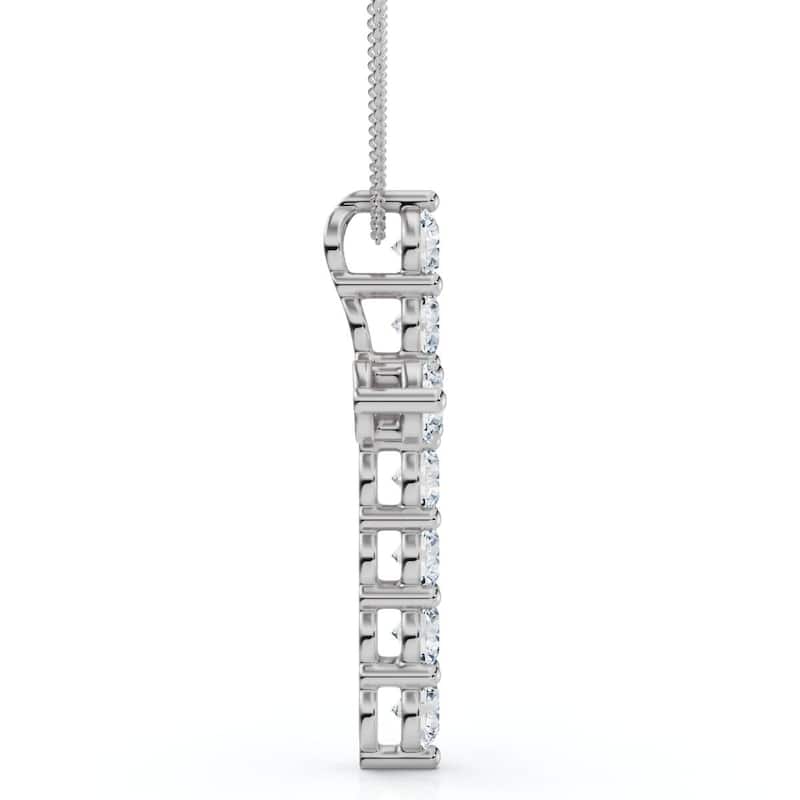 2Ct TW Diamond Cross Women's Necklace Gold Lab Grown