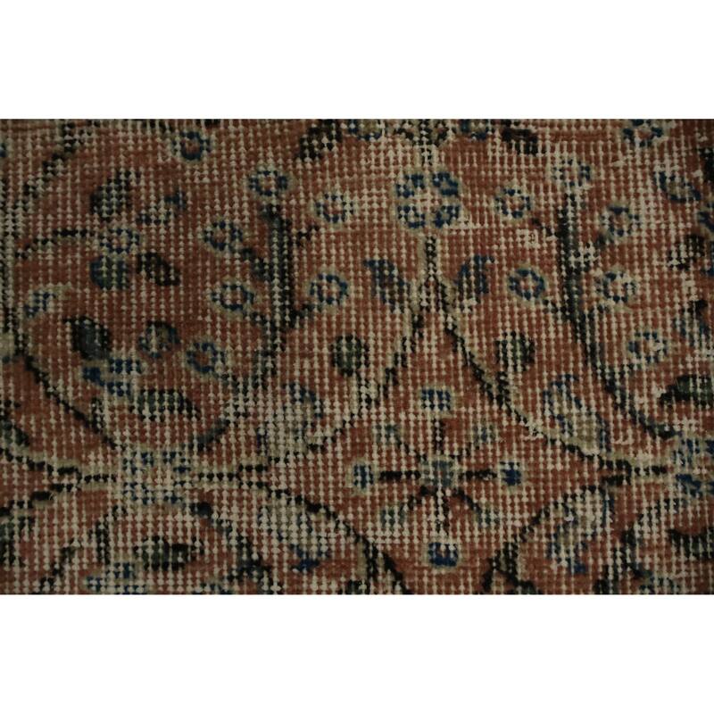 Hand Knotted Oriental 100% Wool Carpet Transitional All-Over Oranges & Rust Anatolian Area Rug - 8' 1'' X 5' 2''