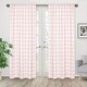 preview thumbnail 2 of 3, Pink Buffalo Plaid Check 84-inch Window Treatment Curtain Panel Pair - Blush White Shabby Chic Woodland Rustic Country Farmhouse