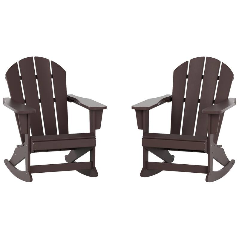 Polytrends Laguna Hdpe All Weather Outdoor Patio Rocking Chair (Set of 2)