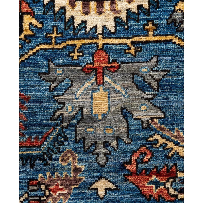 Serapi One-of-a-Kind Hand-Knotted Area Rug - Blue - 4' 1" x 5' 11"