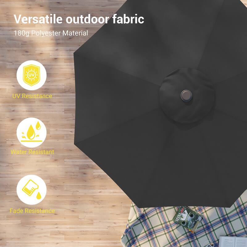 Bonosuki 9ft Patio Umbrella Market Table Umbrella with Tilt and Crank