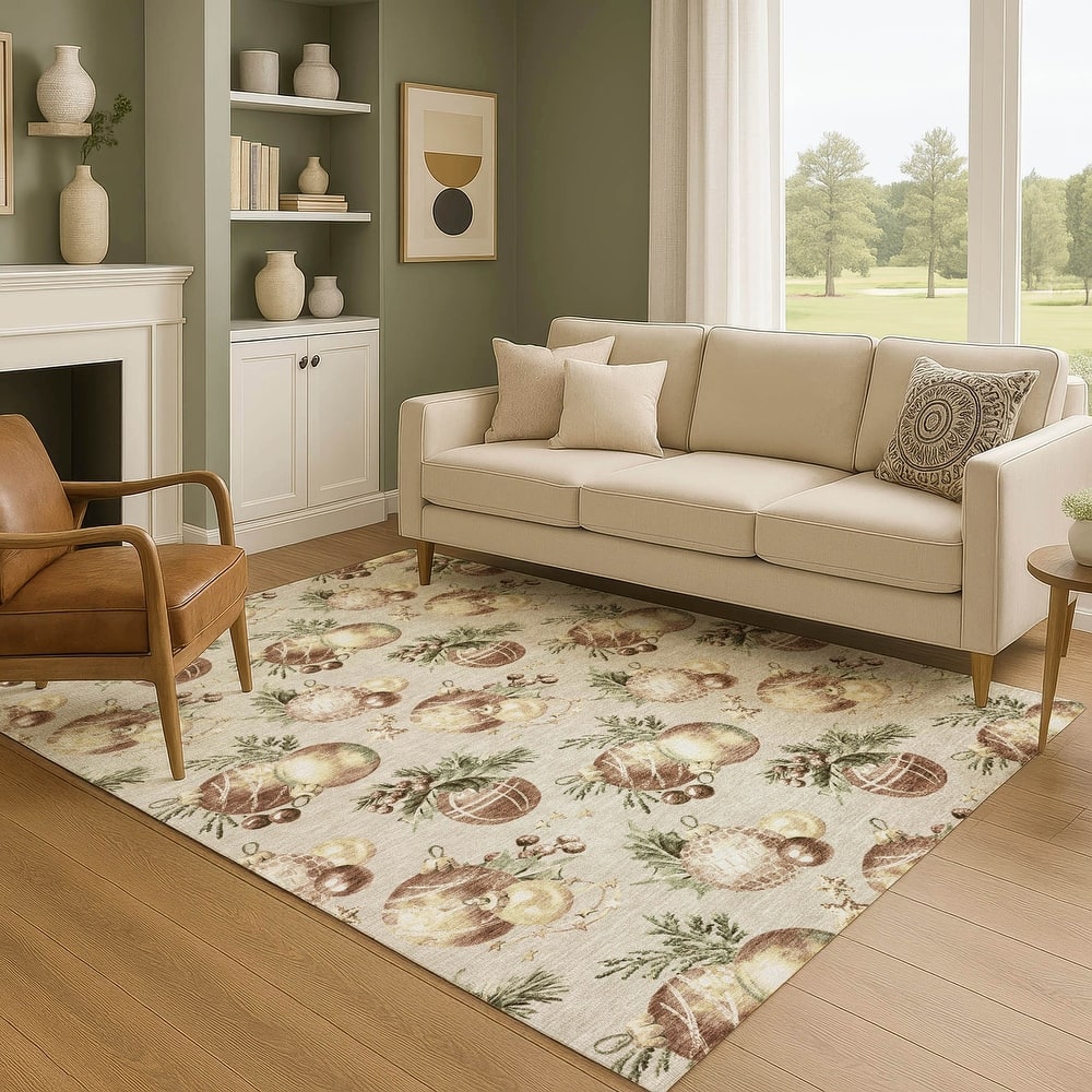 Premium Washable Super Soft Holiday Ornament Mayfield Rug