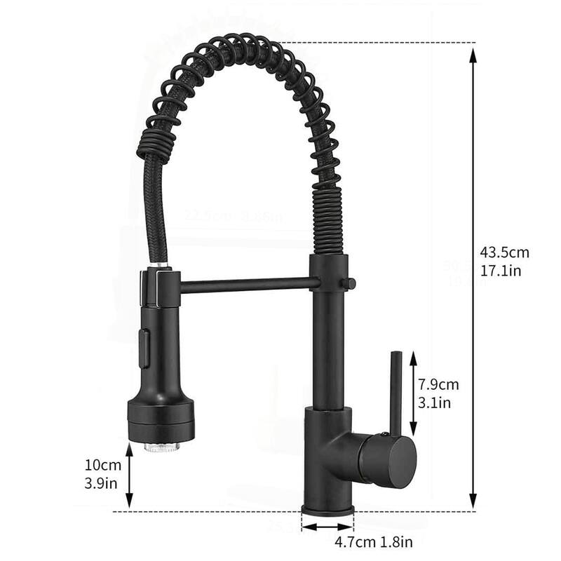 LED Commercial Kitchen Faucet with Pull Down Sprayer and Single Handle