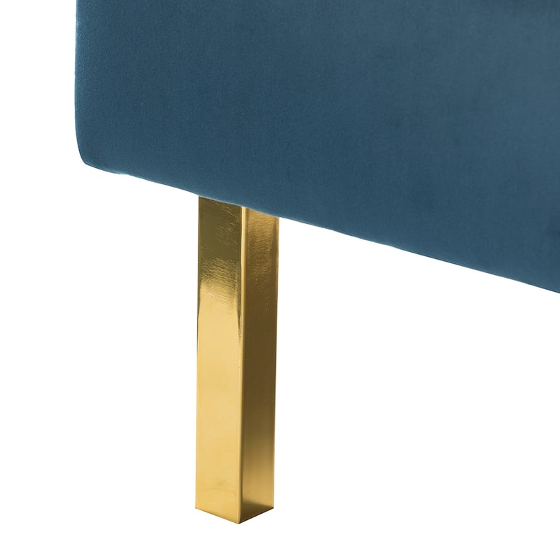 Valentina Comfy Accent Armchair with Golden Metal Legs and Removable Cushions by HULALA HOME