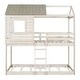 preview thumbnail 21 of 25, Adorable Loft Bunk Bed with Window and Roof Design, Twin over Twin - Safe and Fun