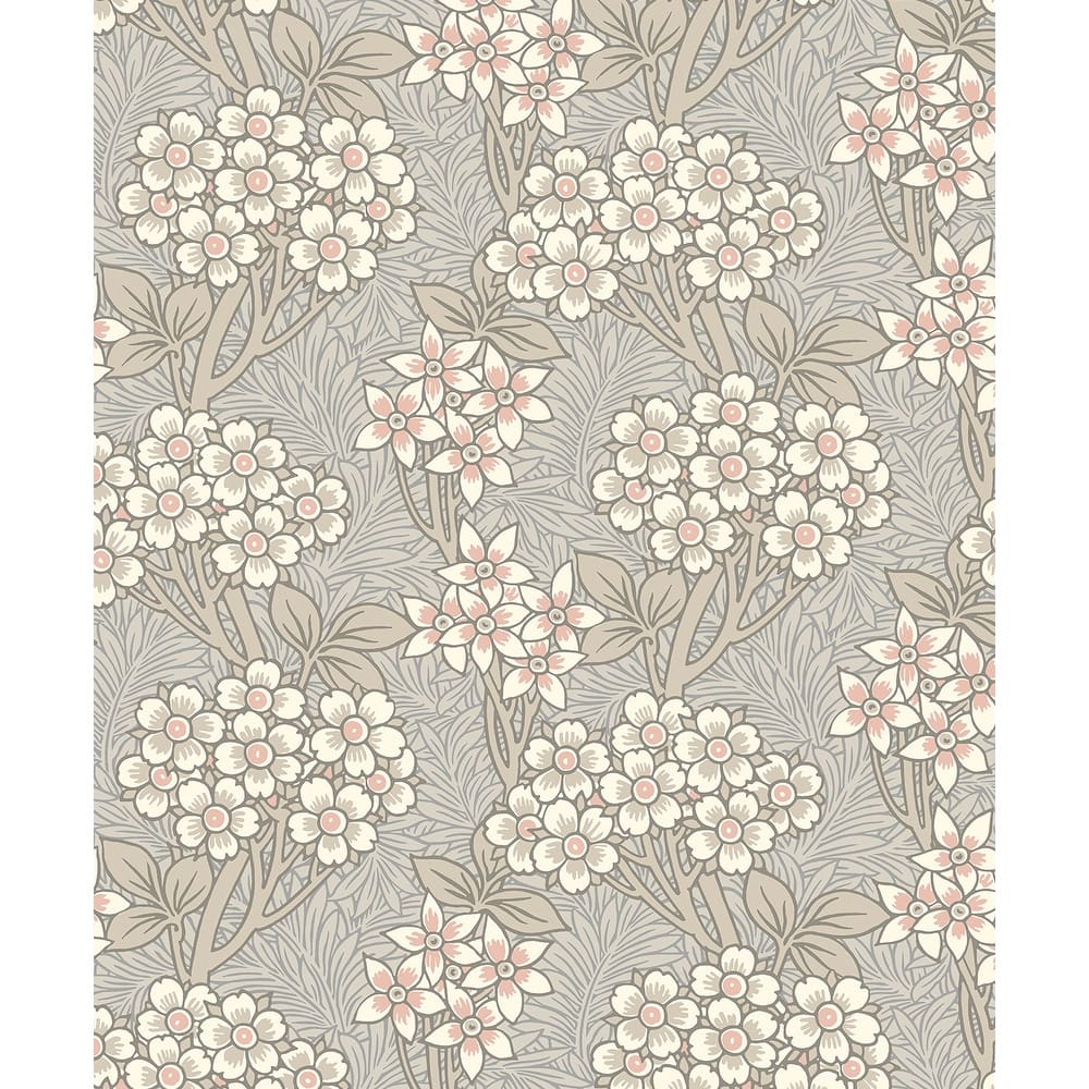 Seabrook Designs Floral Vine Nonwoven Unpasted Wallpaper