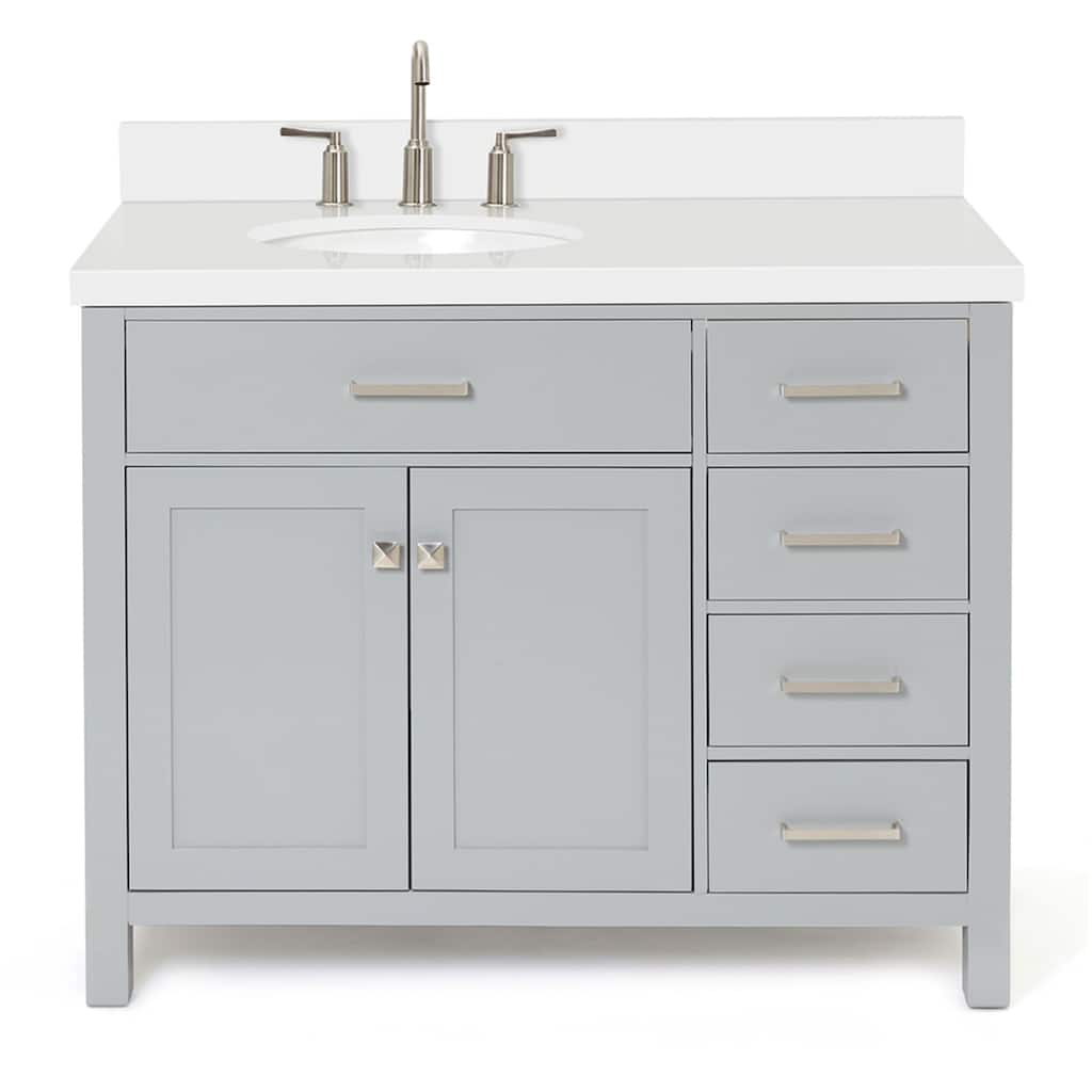 Ariel H043SLWQOVO Bristol 43" Free Standing Single Basin Vanity Set