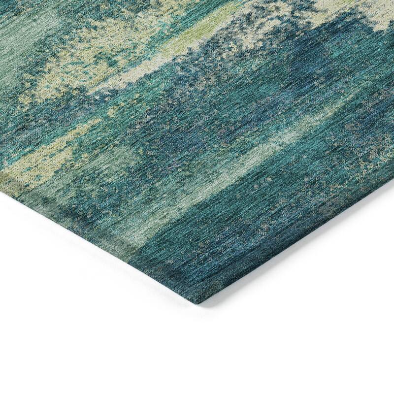 HomeRoots Abstract Transitional Rectangle Outdoor Rug