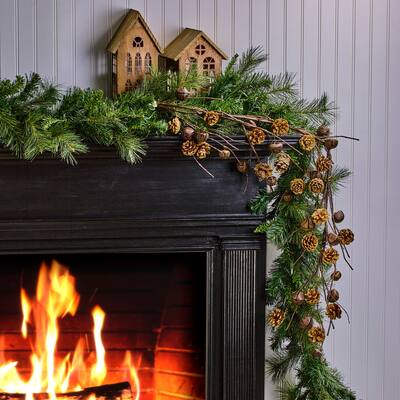 48" Rustic Bell Cone Garland