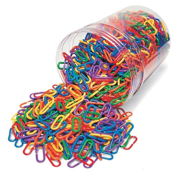 slide 2 of 2, Link 'N' Learn® Rainbow Links in a Bucket, Set of 1000