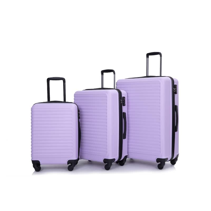 3 Piece Carry on Luggage Approved Hard Case Luggage Expandable Checked ...