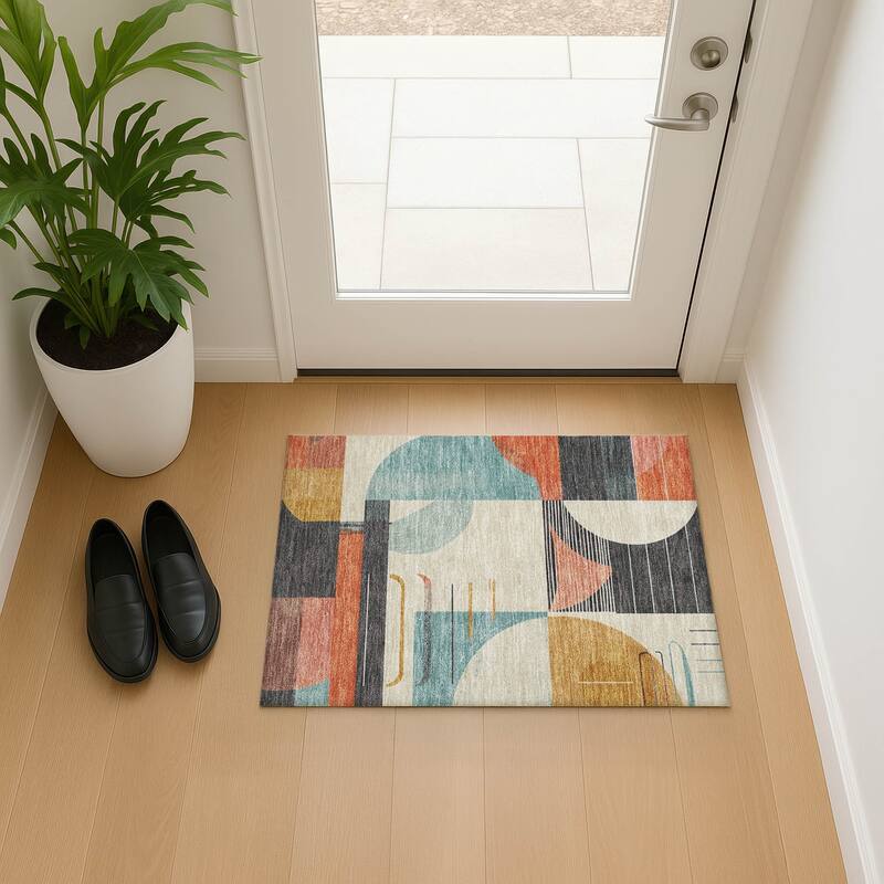 Premium Washable Super Soft Contemporary Mayfield Rug - Gray - 1'8" x 2'6"