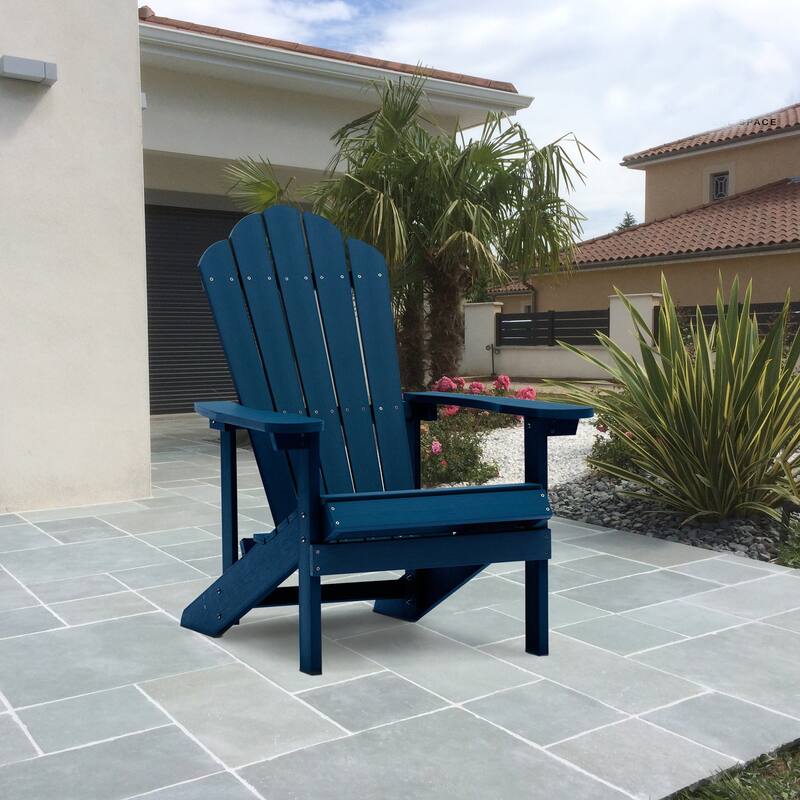Clihome Outdoor Patio Slat HIPS Adirondack Chair