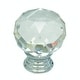 preview thumbnail 6 of 7, Crystal Glass Cabinet Knob Pulls 10 Pcs with Chrome Base Diamond Cutting 1.5" H x 1" W Handles Renovators Supply Clear