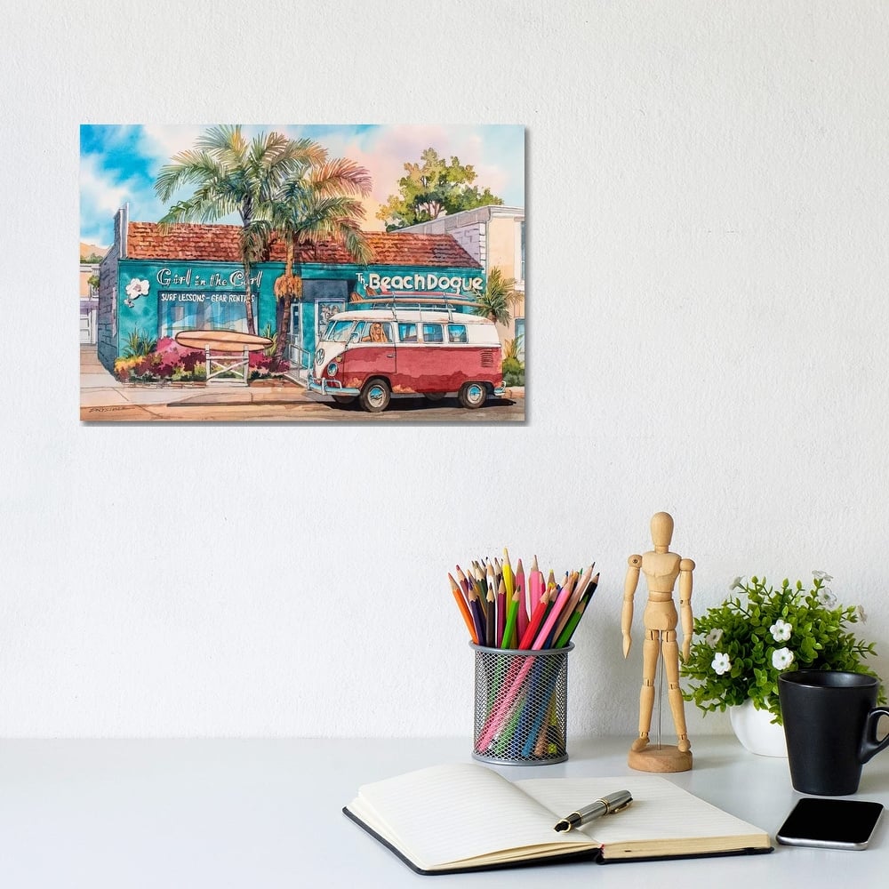 iCanvas "Surfer Girl" by Bill Drysdale Canvas Print