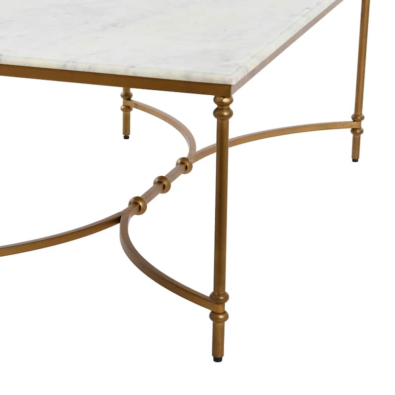 Libertine Genuine Marble and Metal Coffee Table
