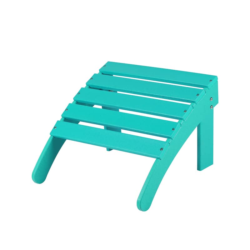 Aoodor Outdoor Adirondack Ottoman, HDPE Adirondack Chair Ottoman - 18"×20.5"