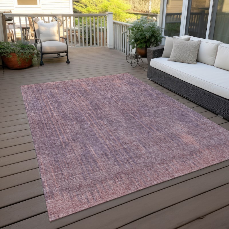 Machine Washable Indoor/ Outdoor Chantille Ombre Abstract Rug - Mauve - 2'6" x 3'10"