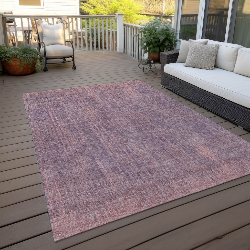 Machine Washable Indoor/ Outdoor Chantille Ombre Abstract Rug