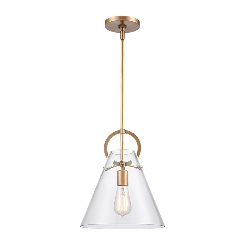 Elk Home Gabby Brass With Clear Glass 1 Light Pendant