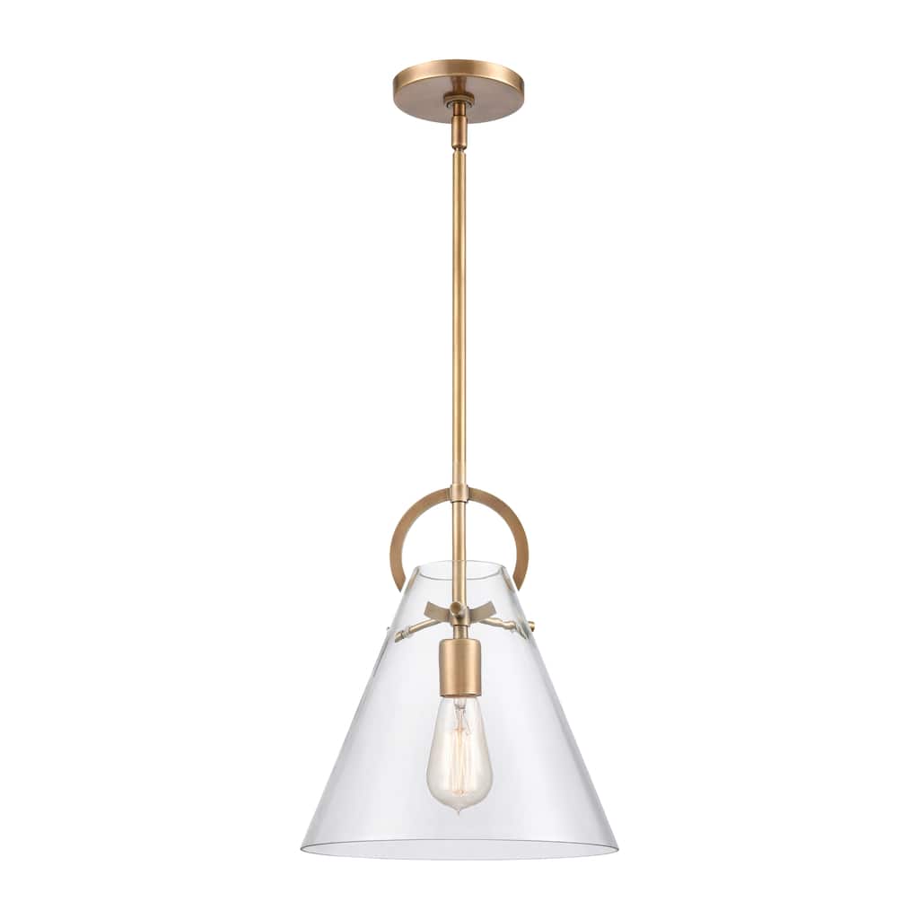 Elk Home Gabby Brass With Clear Glass 1 Light Pendant