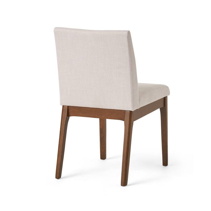 Elegant 5-Piece Mid-Century Modern Dining Set with Cushioned Upholstered Chairs