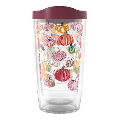 Tervis Sara Berrenson Fall Pumpkin Pattern Made in USA Double Walled Insulated Travel Tumbler, Classic