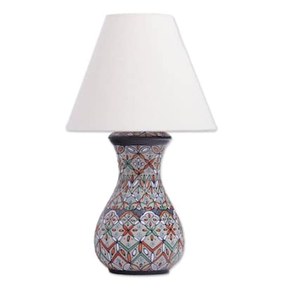 Handmade Colorful Light Ceramic table lamp (Mexico)