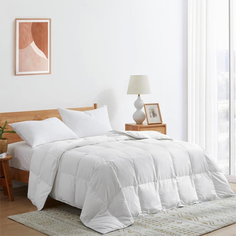 Lightweight Premium White Goose Down Comforter Duvet Insert for Summer